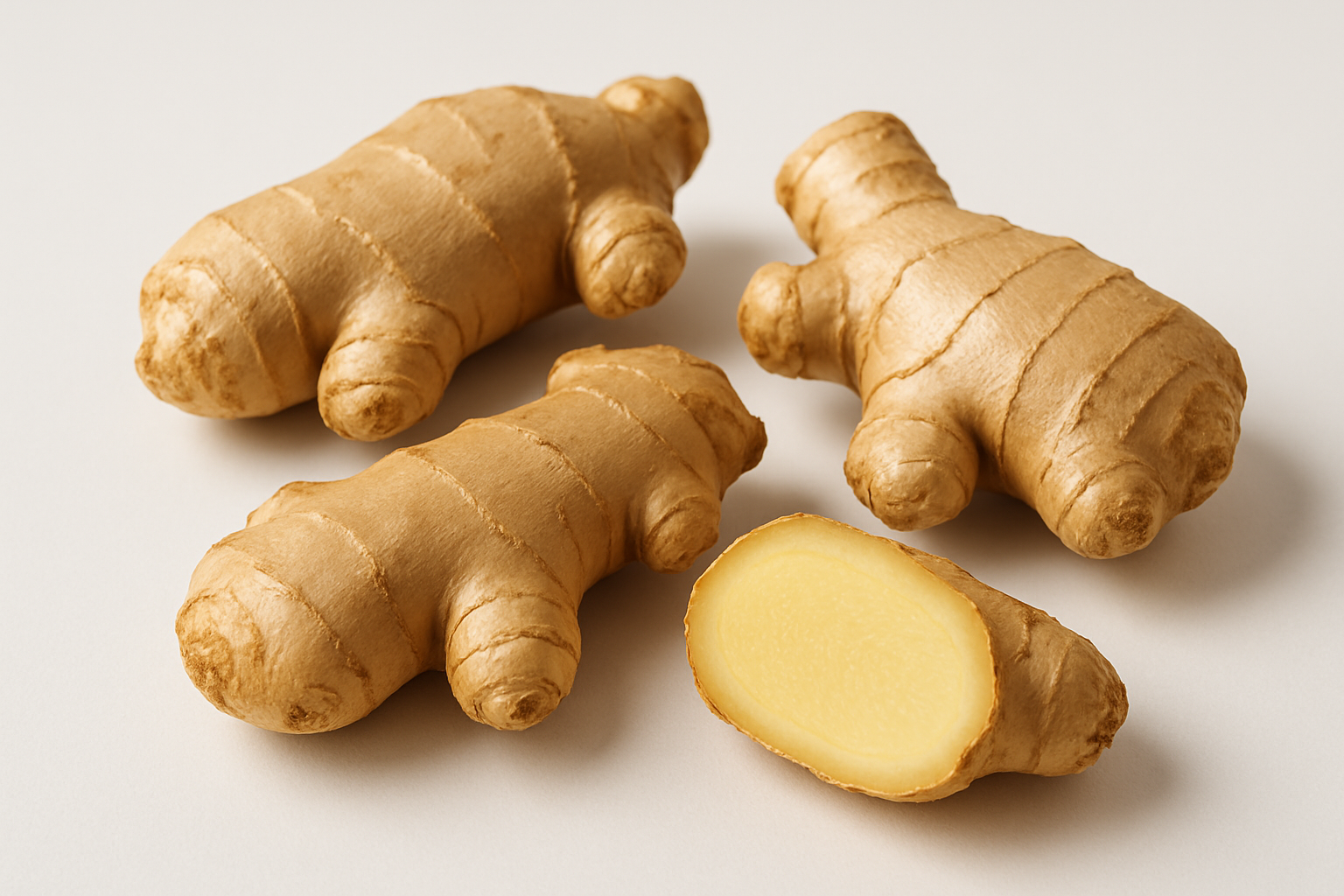 generate ginger image for sale 3-4 piceses of ginger in image